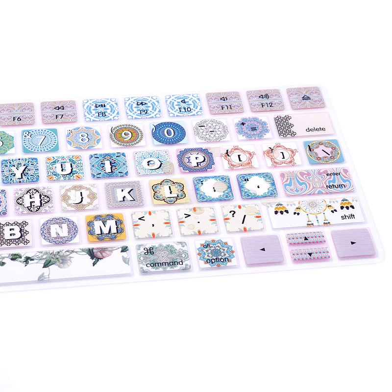 [Australia - AusPower] - WYGCH Keyboard Cover Skin for iMac Magic Wireless Keyboard MLA22LL/ A (Model: A1644), Silicone Skin Protector with Pattern & Big Letter Design, US Layout, Bohemian B-Bohemian 