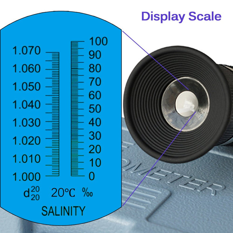 [Australia - AusPower] - Salinity Refractometer for Seawater and Marine Fishkeeping Aquarium 0-100 PPT with Automatic Temperature Compensation 
