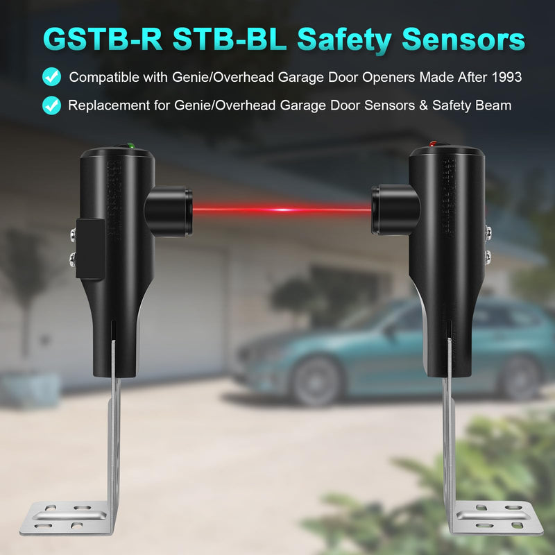[Australia - AusPower] - GSTB-R STB-BL Safety Sensors, Replacement for Genie Garage Door sensors, Compatible with Genie Garage Door openers Made After 1993, Item Includes Two Sensors (Receiving&Sending) 