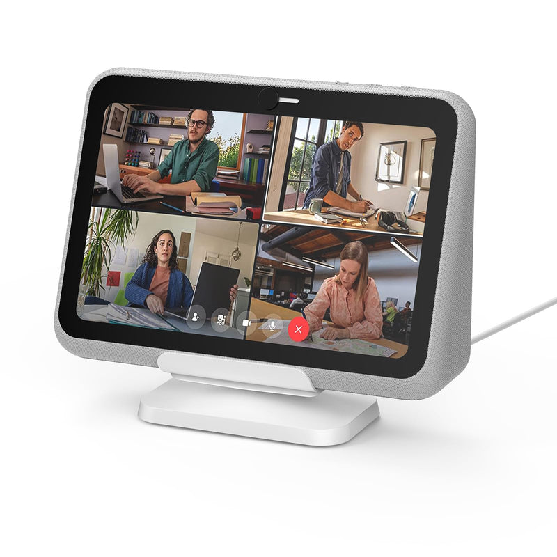 [Australia - AusPower] - Rounkin Charging Dock/Base for Meta Portal Go-Rotatable to Adjust The Angle Charging Stand for Facebook Portal Go Smart Video Calling for Office, Home with 45W PD Charging Adapter(White) White 