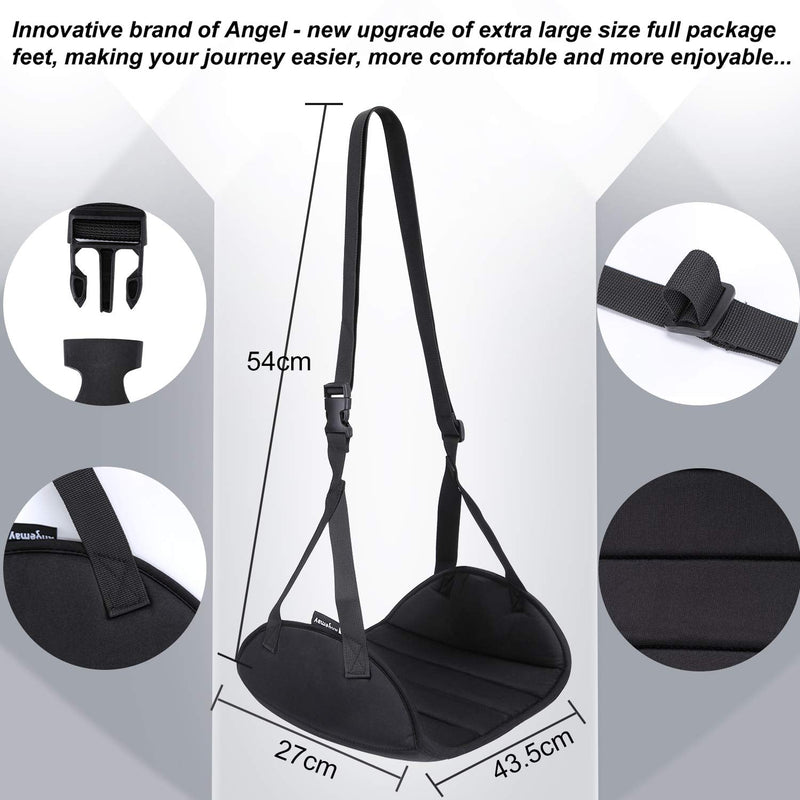 [Australia - AusPower] - Upgraded Airplane Footrest - Thickened Super-Size Foot Hammock with Premium Memory Foam Reduce Swelling and Pain - Airplane Travel Accessories - Travel Foot Rest Make Your Long Trip More Comfortable 