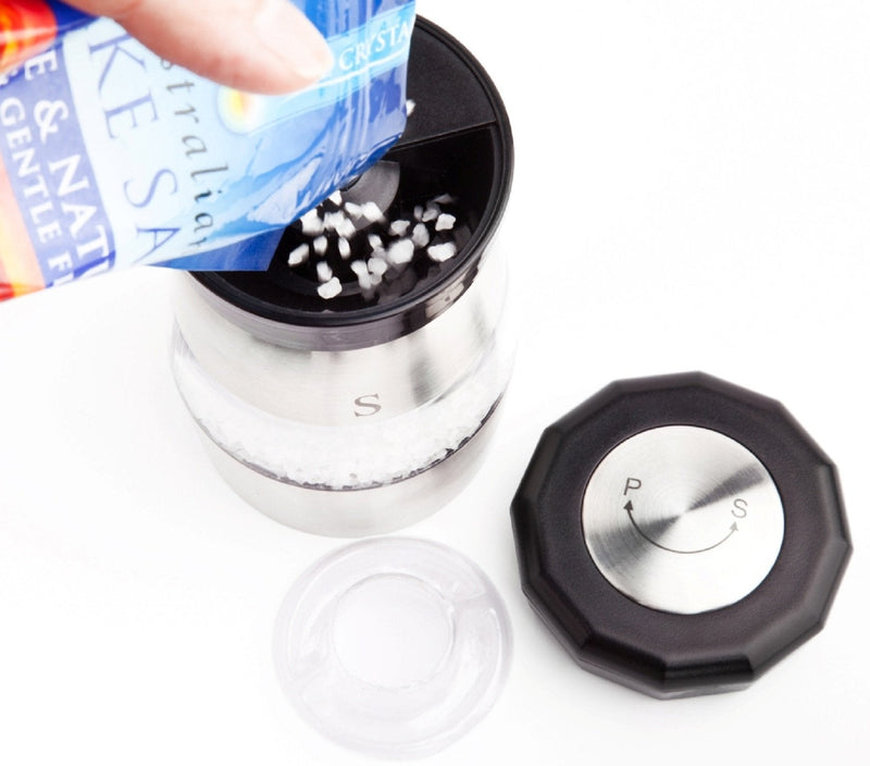 [Australia - AusPower] - Ozeri Duo Ultra Salt and Pepper Mill and Grinder, Stainless Steel 