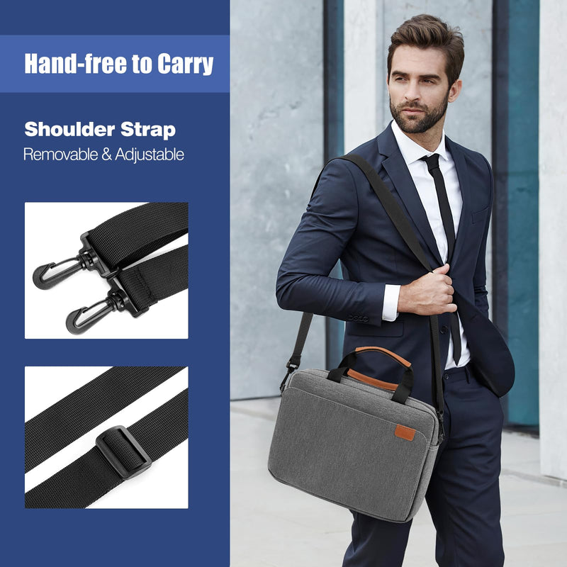 [Australia - AusPower] - MoKo 9-11 Inch Tablet Sleeve Bag, Protective Handle Shoulder Bag Fits iPad air 5 10.9" 2022, iPad Pro 11 M2 2022-2018, iPad 9/8/7th 10.2, iPad 10th 10.9, iPad Air 4 10.9, Tab S8 11", Gray 