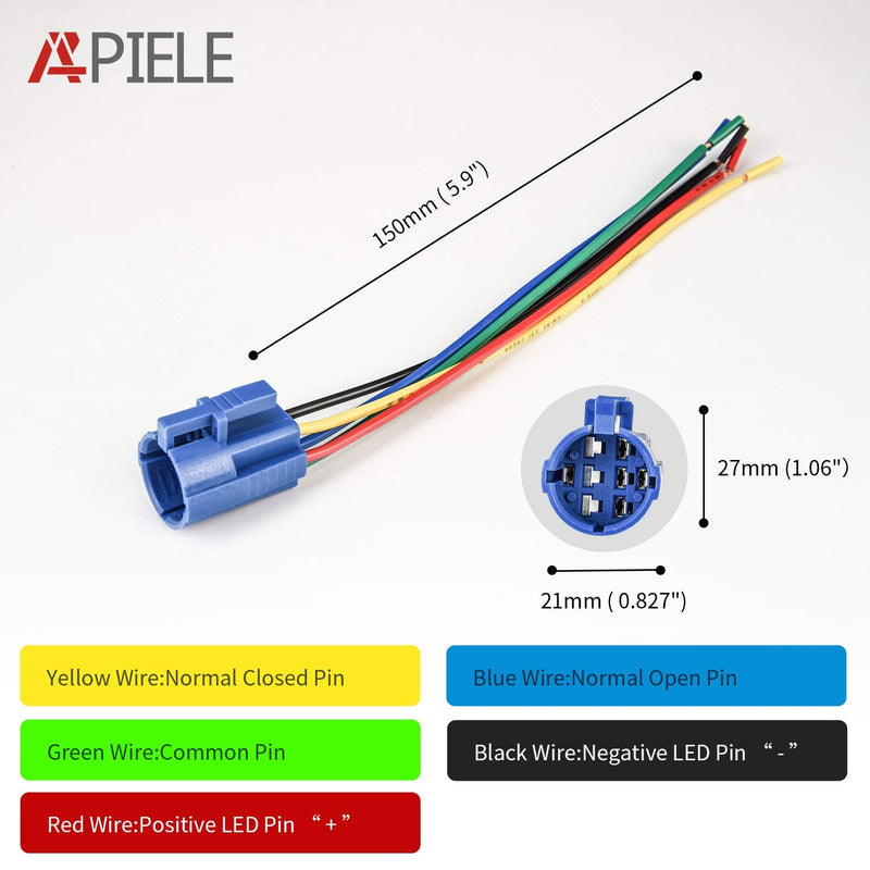 [Australia - AusPower] - APIELE 19mm Latching Push Button Switch 12V DC Angel Eye Halo Ring LED Metal 0.74" 1NO1NC SPDT with Wire Socket Plug (Blue) Silver Shell Blue 