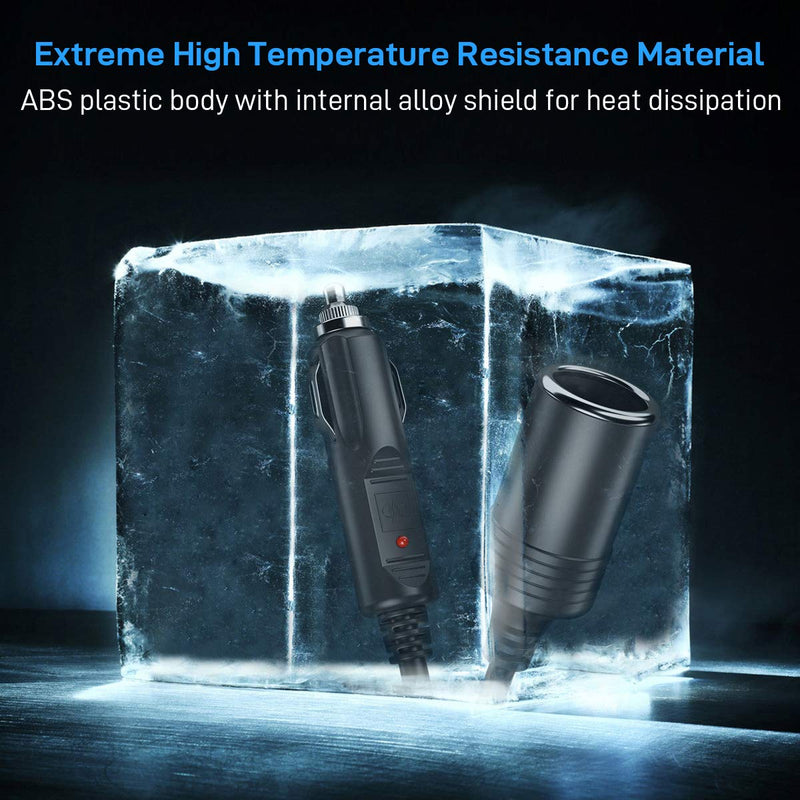 [Australia - AusPower] - Car Charger Extension 5M Cable - Extra Long Cable 5.0 Metre with Female Inline Socket Connector Suitable to Power Tyre Inflators Vacuum Cleaners and Other Portable Equipment Durable Power Supply Lead. 