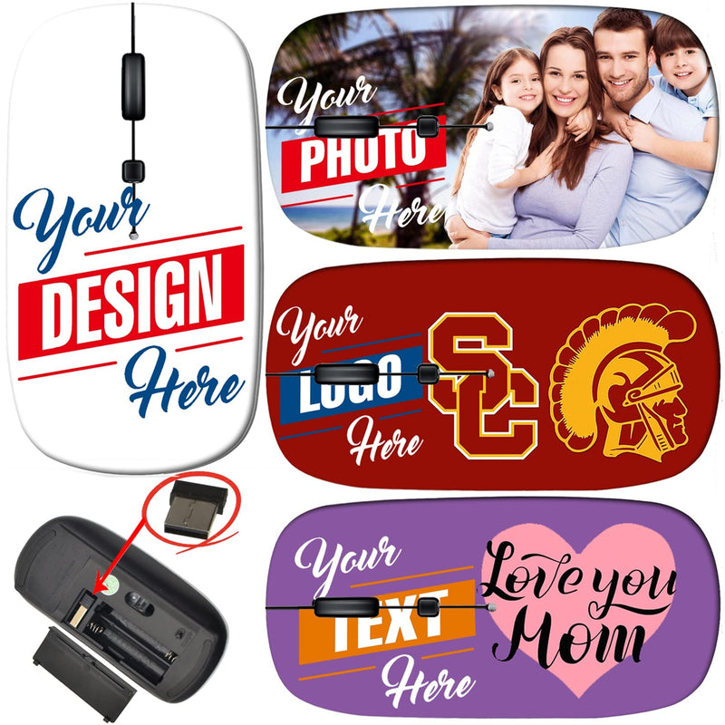 [Australia - AusPower] - Maizi Wireless Mouse for Laptop Computer PC MacBook Chromebook, Wireless Mouses Image ID: 10046308 American Flag and Baseball Ball Portable 2.4G with USB Receiver Made in USA BYADAUa0PA_AMERICAN FLAG AND BA_042 