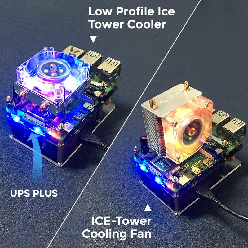 [Australia - AusPower] - GeeekPi Raspberry Pi UPS V5 Power Supply Uninterruptible UPS HAT,Support 18650 Battery Charger Power Bank Power Management Expansion Board 5V for Raspberry Pi 4B/3B+/3B/2B/B+/B/A+/A 