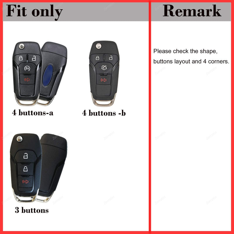 [Australia - AusPower] - Silicone Key Fob Cover Remote Protector compatible with Ford F150 F250 F350 F450 F550 Explorer Ranger Escape 3 buttons Gray 