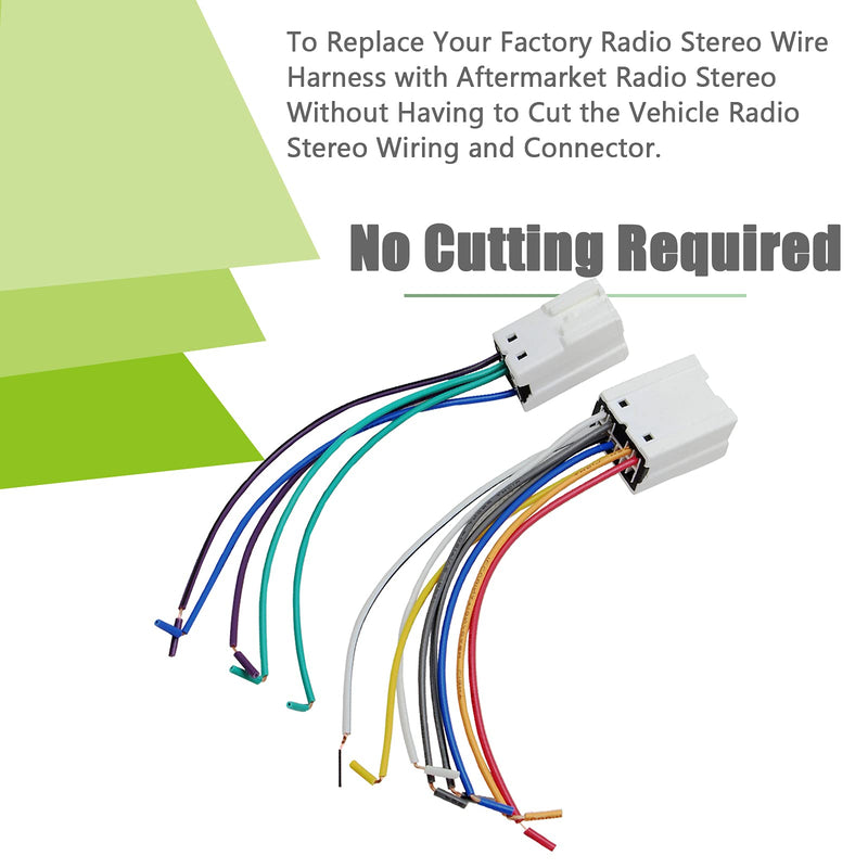 [Australia - AusPower] - RED WOLF Replacement for Nissan 1995-2008, Infiniti 1990-2008 Aftermarket Radio Stereo Install Wiring Harness Plug Connector 