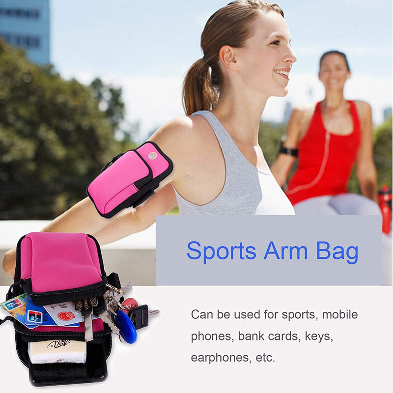 [Australia - AusPower] - UFANME Running Armband, Sports Armband Armbag Bag, Armband Phone Holder, Running Bag, Armband Bag, for iPhone Xs MAX XR XS 8/7 Plus, Samsung, Cellphone Up to 6" (Pink) Pink 