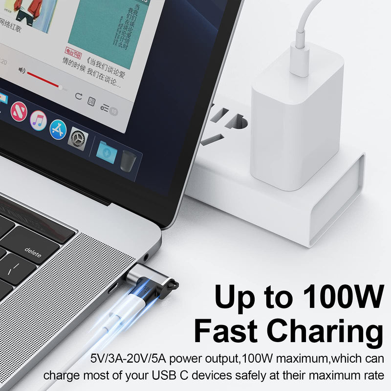 [Australia - AusPower] - Sisyphy Magnetic USB C Adapter with Keychain Hole, USB3.1 Gen2 24Pins Type C Connector, PD 100W 10Gbp/s and 4K@60Hz Video Output, Compatible with MacBook and More Type C Devices 