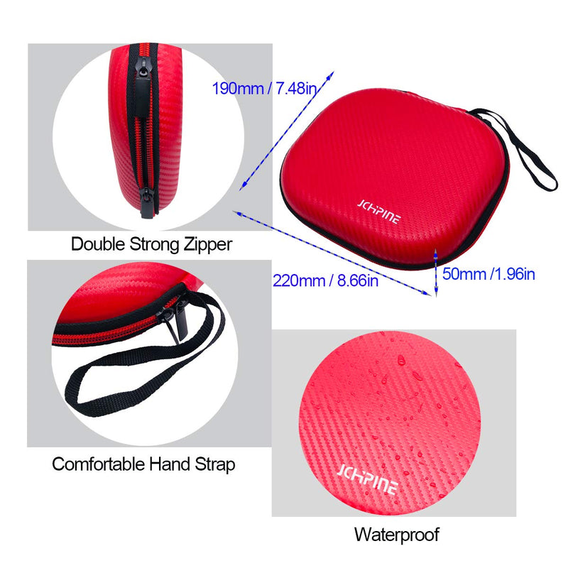 [Australia - AusPower] - Personal Neck Fan Case for Hands Free Portable Neck Fan, Neck Hanging Fan Travel Case, Mini USB Rechargeable Personal Fan Storage, Personal Sport Fan Protective Case(Case Only) (Red) Red 