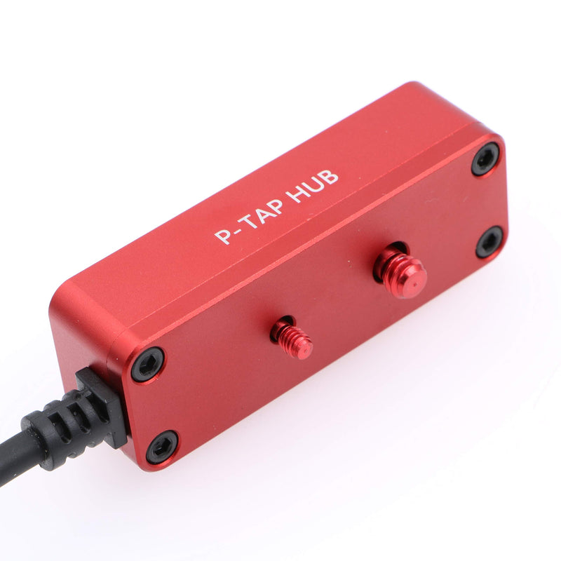 [Australia - AusPower] - AConnect Dtap Male to 3 Port D tap P-tap Female Splitter Cable with Screw Threads for ARRI RED Z CAM Cameras/TILTA Steadicam IDX Battery 21in/ 54cm 