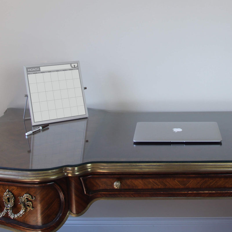 [Australia - AusPower] - Small Double Sided White Board Calendar - Mini Portable Desktop Dry Erase Board with Stand & Small Monthly Calendar Whiteboard Planner with Reversible to Do List - 10" x 10" - Desk, Office, and Home 10"x10" 
