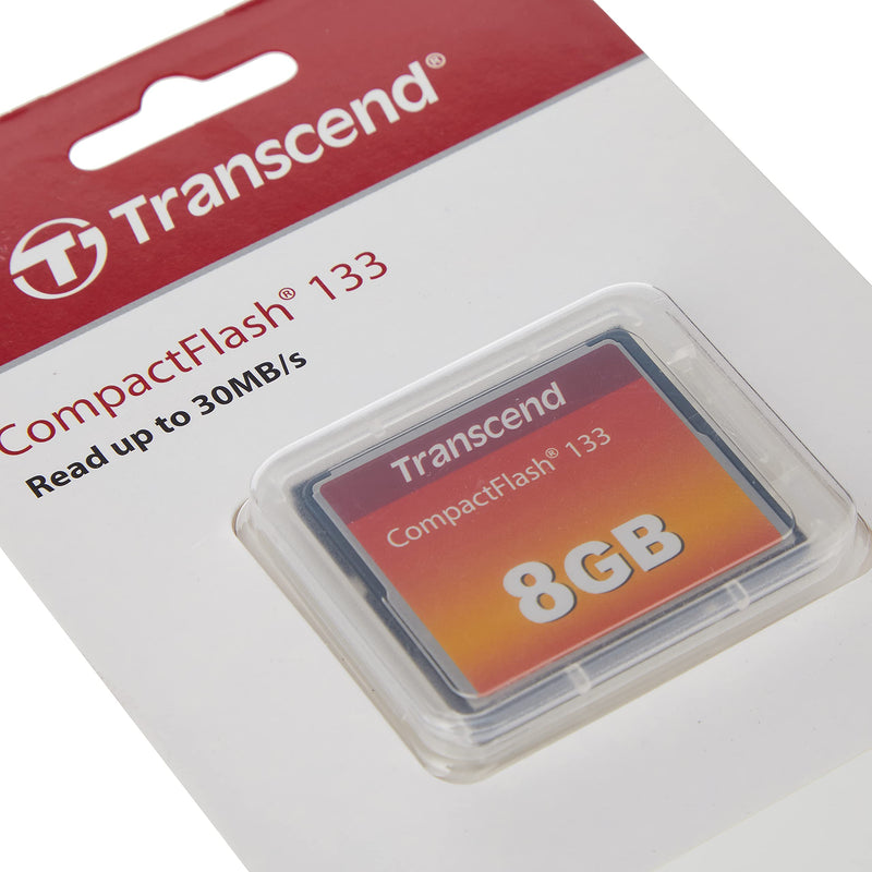 [Australia - AusPower] - Transcend 8GB CompactFlash Memory Card 133x (TS8GCF133) 8 GB 