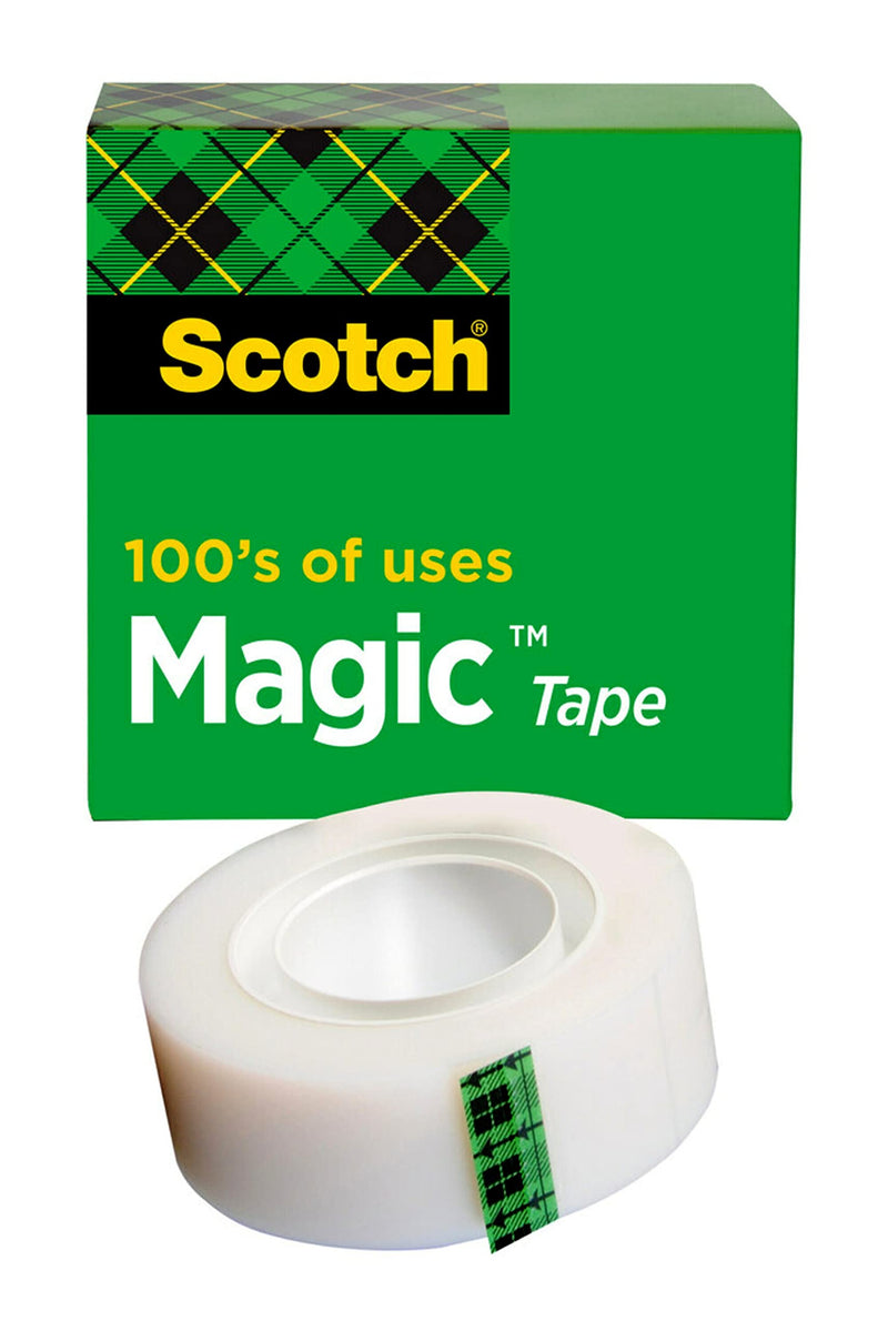 [Australia - AusPower] - Scotch Magic Tape, 12 Rolls, Numerous Applications, Invisible, Engineered for Repairing, 3/4 x 1000 Inches, Boxed (810K12) 