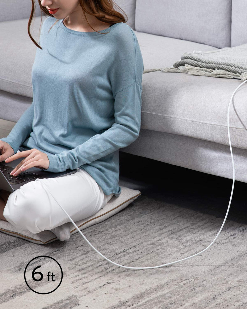 [Australia - AusPower] - Anker Powerline III USB C to USB C Charger Cable 100W 6ft 2.0, Type C Charging Cable for iPad Mini 6, iPad Pro 2020, iPad Air 4, MacBook Pro 2020, Galaxy S20 Plus S9 S8, Pixel, Switch, LG V20 (White) White 1 