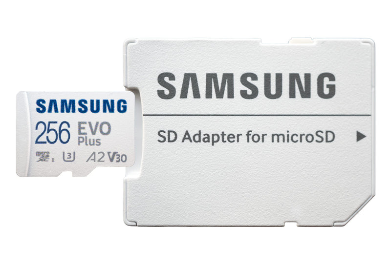 [Australia - AusPower] - Samsung 256GB EVO Plus MicroSD Memory Card Works with Lenovo Tab P12 Pro, Yoga Tab 11 (MB-MC256KA) Class 10 4K UHS-1 A2 V30 U3 Bundle with (1) Everything But Stromboli MicroSD & SDXC Card Reader 
