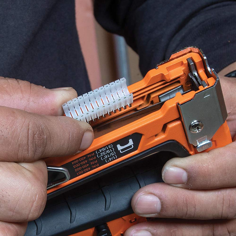 [Australia - AusPower] - Klein Tools 450-003 Heavy Duty Staples,19/32 x 11/32-Inch Insulated Staples for Romex and Other Cables, for Klein Tools Stapler No. 450-100 19/32-Inch Insulated Staples 