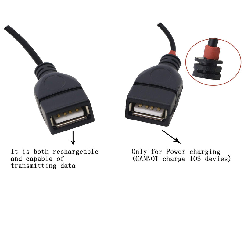 [Australia - AusPower] - 30 cm USB Splitter Cable 2.0 1 Male to 2 Female Jack Y Splitter Hub Adapter Cable YOUCHENG for Tablets Computers and Mobile Phones Etc Only one Port for Data (2-Pack) 