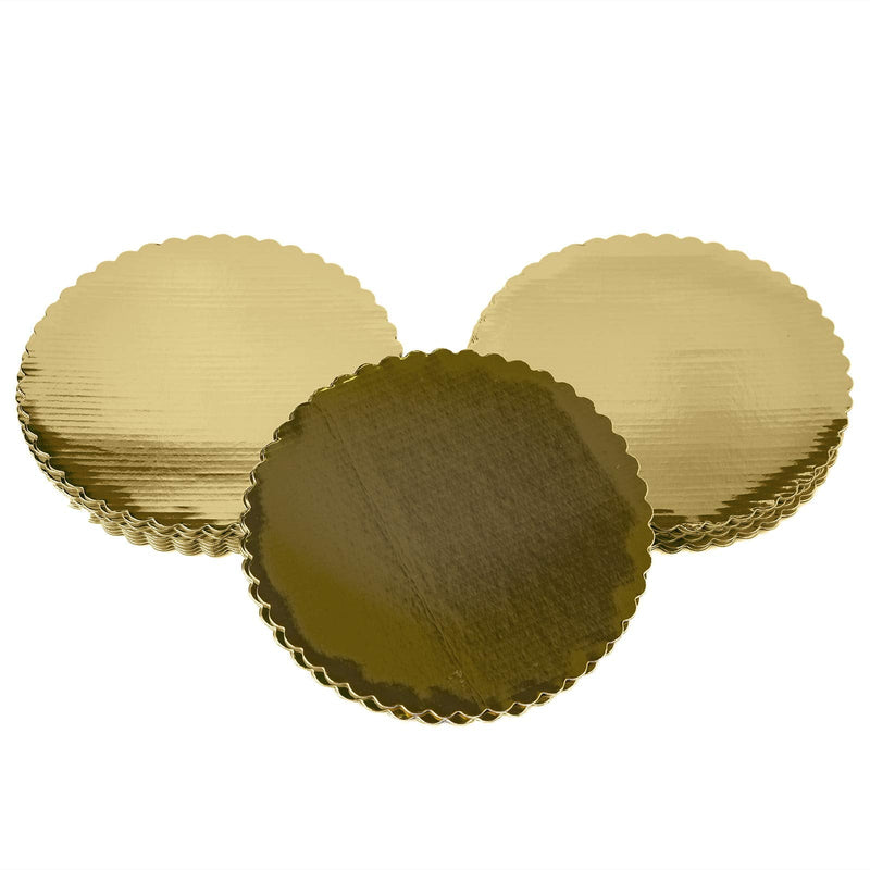 [Australia - AusPower] - [25pcs] 8" Gold Cakeboard Round,Small Disposable Cake Circle Base Boards Cake Plate Round Coated Circle Cakeboard Base 8inch 25pack (Gold, 8inch) 