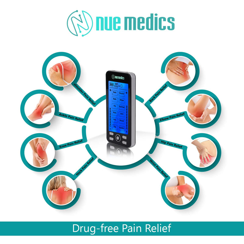 [Australia - AusPower] - Tens Unit Muscle Stimulator Rechargeable Tens EMS Device Machine with Constant Mode Electronic Pulse Massager for Pain Relief [Newest Model] with Snap On Case 