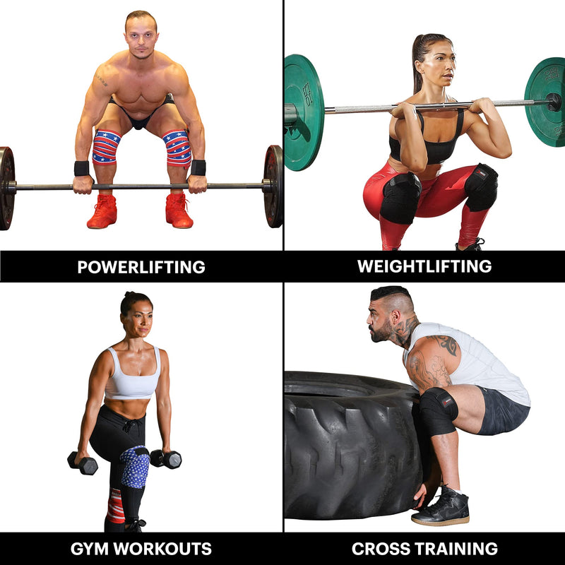 [Australia - AusPower] - DMoose Knee Wraps for Weightlifting (Professional Grade) I 78" Length Heavy Duty Knee Straps Pair I Avoid Knee Injury I Provides Joint Stability I Cross Training & WODs I Compression & Elastic Support 