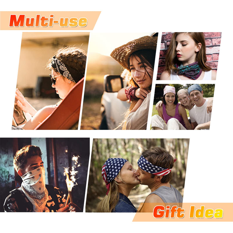 [Australia - AusPower] - JOEYOUNG Headwear, Bandana, Neck Gaiter Head Wrap Headband Balaclava Magic Scarf A- Blue 