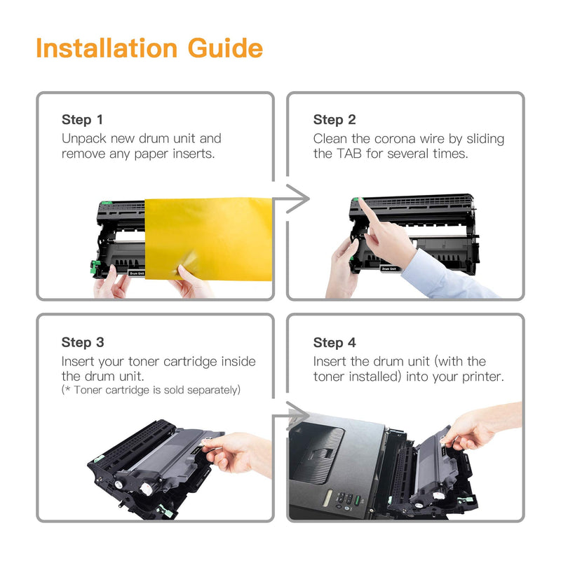 [Australia - AusPower] - E-Z Ink (TM) Compatible Drum Unit Replacement for Brother DR420 DR 420 High Yield for use with HL-2270DW HL-2280DW HL-2230 HL-2240 HL-2240D MFC-7860DW MFC-7360N DCP-7065DN (1 Drum Unit) 
