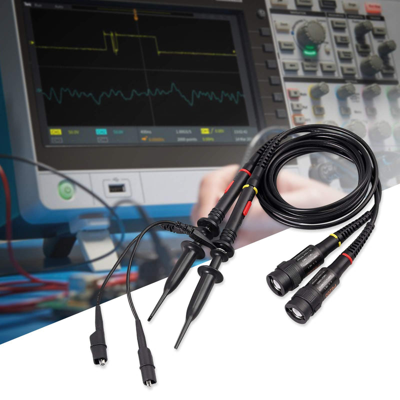 [Australia - AusPower] - AUTOUTLET P2200 Universal Oscilloscope Probe with Accessories Kit 200MHz Oscilloscope Clip Probes 1X 10X with BNC Mini Grabber Test Lead P2200 Oscilloscope Probe 200MHz 