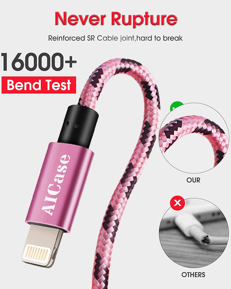 [Australia - AusPower] - 2-Pack 10ft 3M [A pple MFi Certified] L ightning Cable Phone Charger Cable,Nylon Braided USB Fast Charging Cord Compatible with Phone 11/11 pro max/X/Xs Max/XR / 8/8 Plus / 7/7 Plus Pad, Pod 