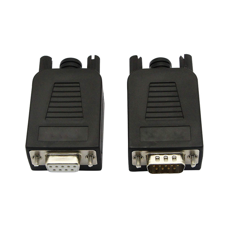 [Australia - AusPower] - SinLoon DB9 Connector Adapter RS232 Serial Port D-SUB Adapter Plate Breakout Board Solder-Free (1-Pair Male+Female with Screwdriver ，White Rubber Core) 