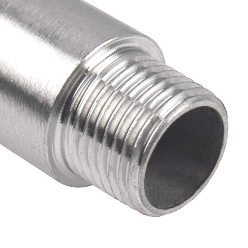 [Australia - AusPower] - Rrina 304 Stainless Steel Shower Head Extension Arm G1/2 Male to Female Thread Cast Pipe Fitting Coupler (80mm/3.15in) 80mm/3.15in 
