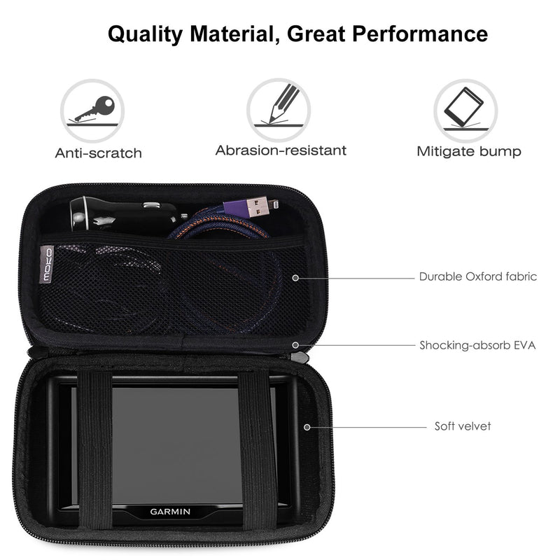 [Australia - AusPower] - MoKo 5-Inch GPS Carrying Case, Portable Hard Shell Protective Pouch Storage Bag for Car GPS Navigator Garmin / Tomtom / Magellan with 5" Display - Black 5 Inch 