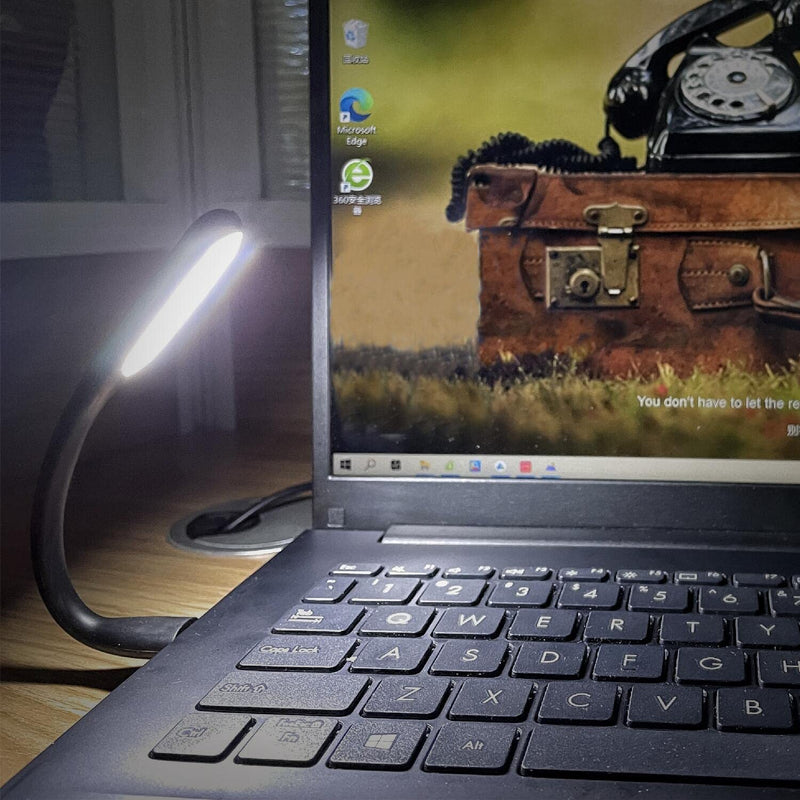 [Australia - AusPower] - Kyfreshpower Flexible Mini USB LED Lamp Light Portable Night Light Compatible for Power Bank, Laptop, Notebook, Reading, Computer Keyboard USB Light (8-Pack, Black) 