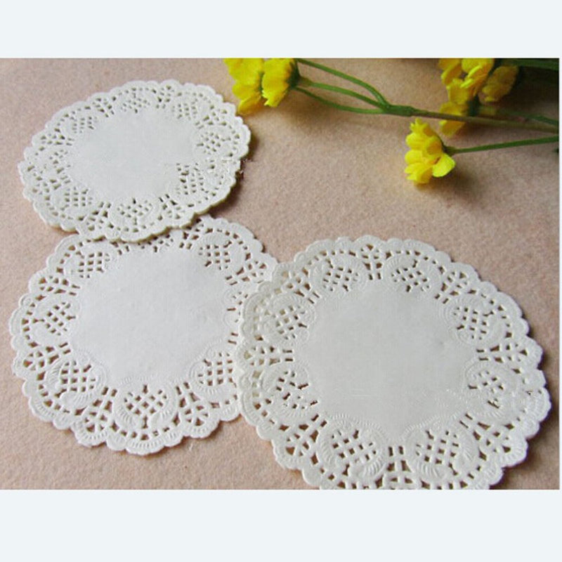 [Australia - AusPower] - DECORA 12.5 Inch Round White Paper Lace Doilies for Wedding Table Decorations 100pcs Am042 