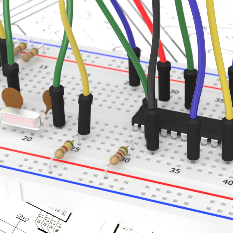 [Australia - AusPower] - ALLECIN Solderless Electronics Breadboard Jumper Wires Kit 400 830 Tie Point Breadboard 14Values Solid Jumper Wire 126pcs U-Shape Male to Male Bread Board Cable Wire Dupont Ribbon Cables for Arduino 