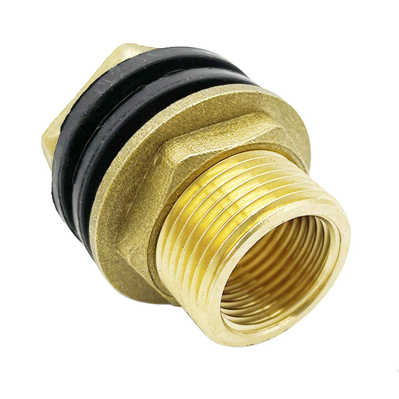 [Australia - AusPower] - Metaland 3/8" Female 1/2" Male Brass Water Tank Connector Bulkhead Tank Fitting for Rain Barrels, Aquariums, Tubs, Pools (Pack of 2) 3/8" Female-1/2" Male 