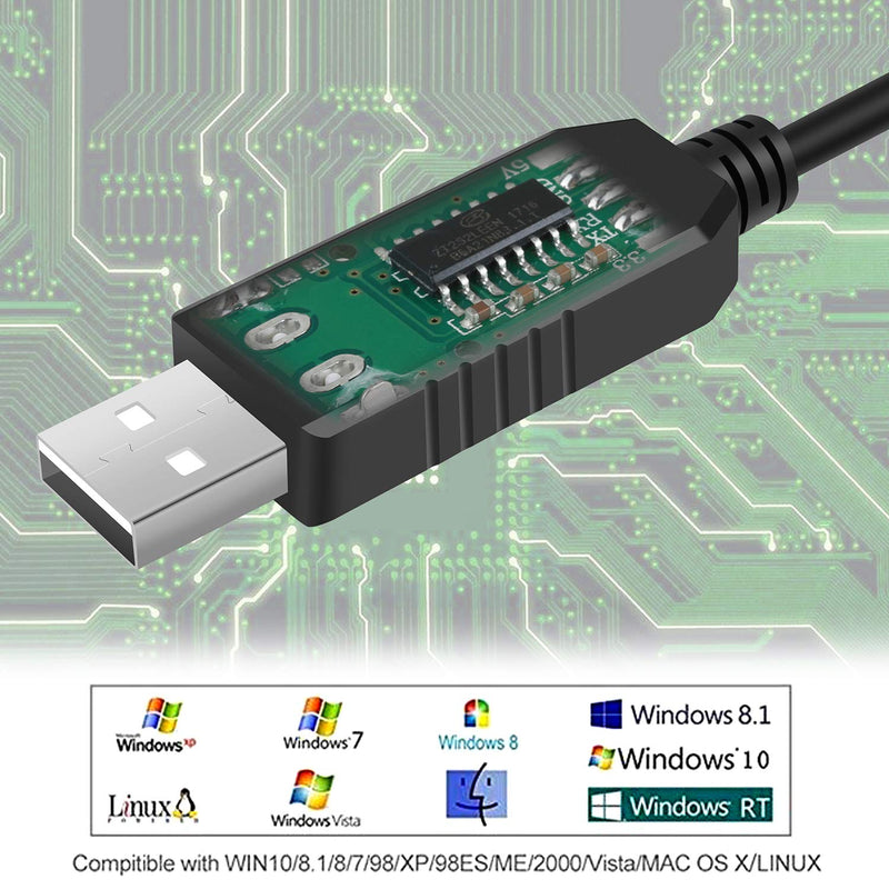 [Australia - AusPower] - TLS2200 PC to Printer Cable CP2102 USB RS232 Serial to RJ22 Adapter Cable TLS2200 PC Printer Programming Cable 