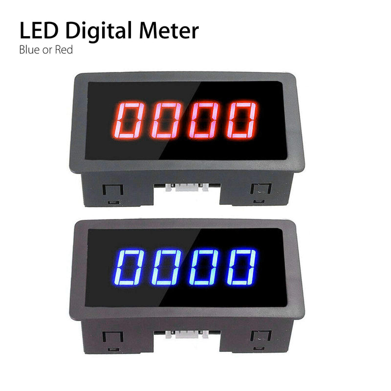 [Australia - AusPower] - EEEkit 4 Digital Red/Blue LED Tachometer RPM Speed Meter + Hall Proximity Switch Sensor NPN Led Panels Digital Led Module Blue 