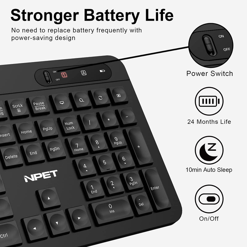 [Australia - AusPower] - NPET S20 Wired Gaming Keyboard Mouse Combo and NPET WK20 Wireless Keyboard 