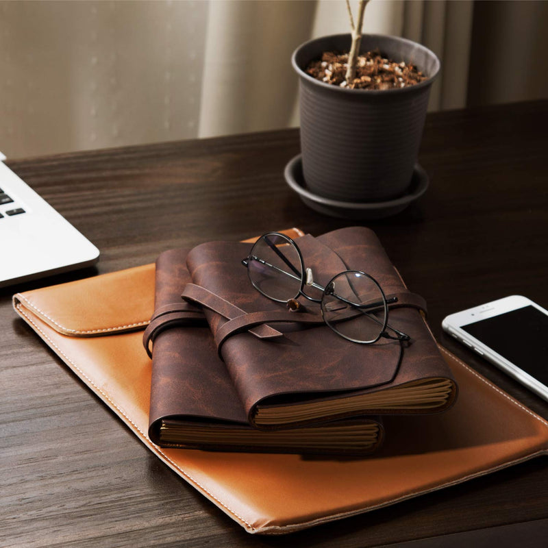 [Australia - AusPower] - Bedsure Leather Journal Notebook, Leather Bound Journal for Men and Women, Lined Travel Journal & Writing Journal for Personal Diary, 5x7 inches, Brown, 200 Pages 