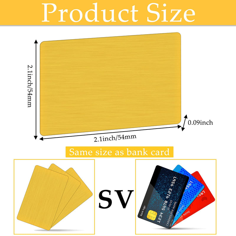 [Australia - AusPower] - 120 Pieces Sublimation Metal Business Cards 0.22 mm Thick Aluminum Blank Metal Name Cards Business Cards Color UV Print Name Cards for 3.4 x 2.1 x 0.009 Inches (White, Gold) White, Gold 