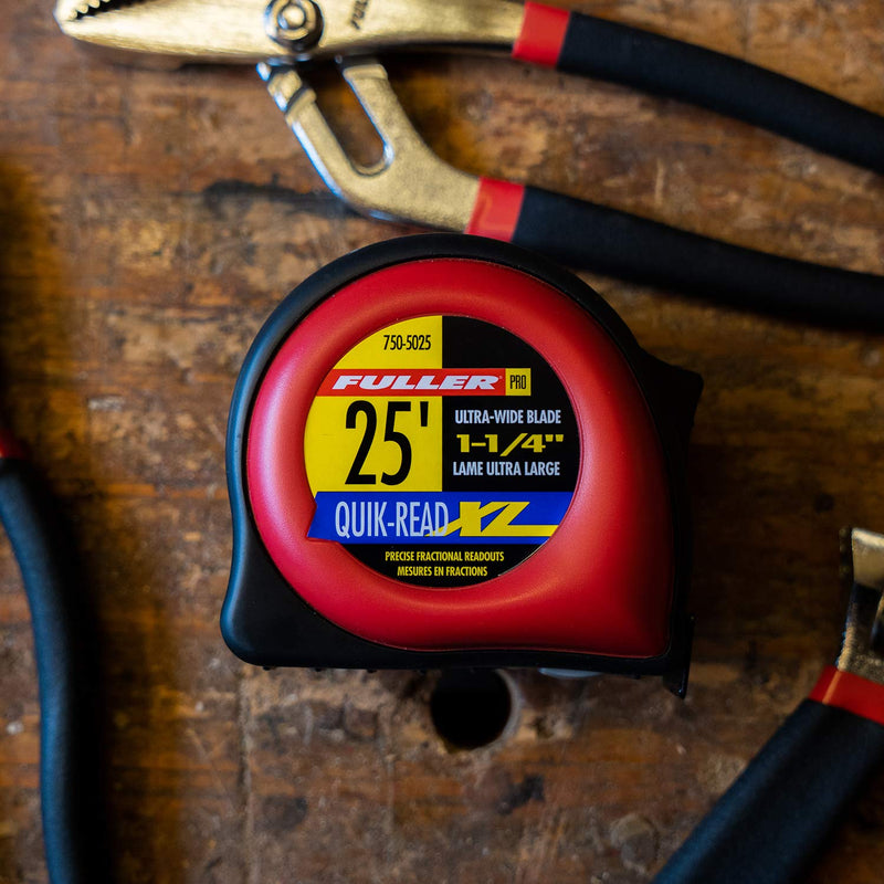 [Australia - AusPower] - Fuller Tool 750-5025 25 Feet Heavy Duty XL Tape Measure, Retractable Measuring Metric Tape 