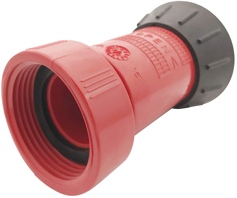 [Australia - AusPower] - RosyOcean Fire Hose Nozzle 1-1/2 Inch NST/NH Thermoplastic Fire Equipment Industial Heavey Duty Spray Jet Fog Nozzle 1.5"NH/NST 