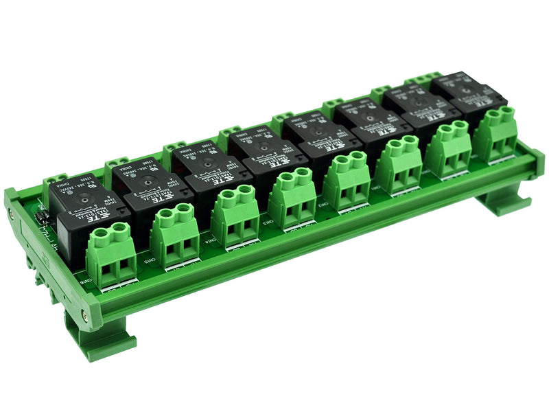 [Australia - AusPower] - CZH-Labs DIN Rail Mount 24V Passive 8 SPST-NO 30Amp Power Relay Module. 