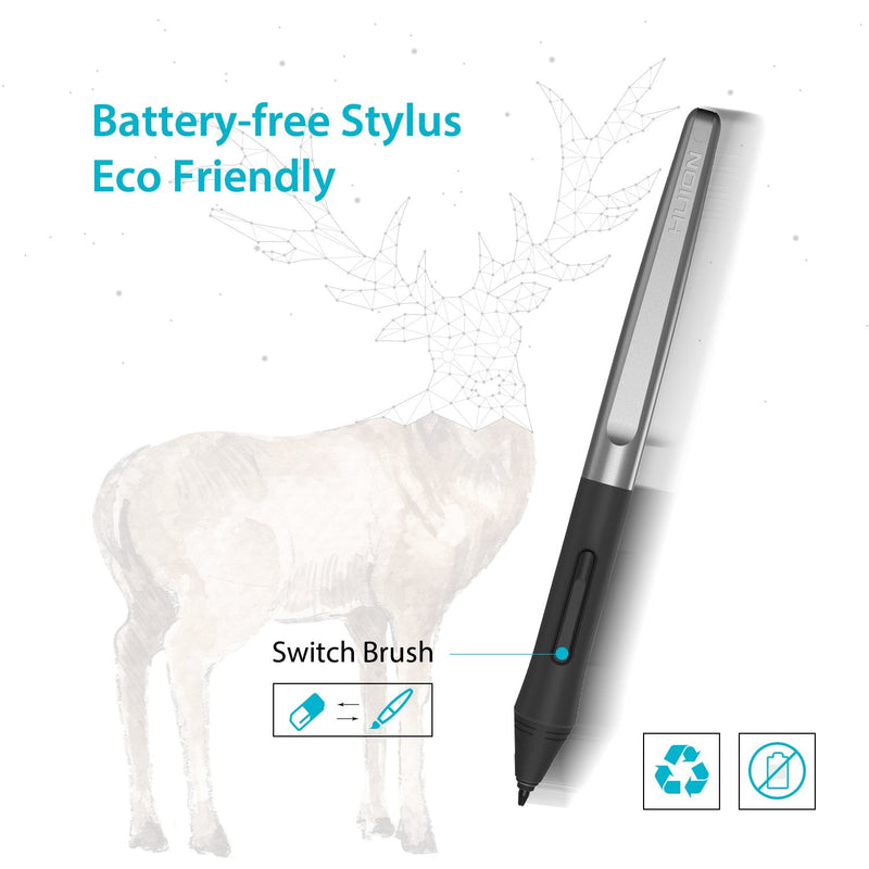[Australia - AusPower] - HUION PW100 Battery-Free Stylus for Huion Inspiroy H640P H950P H1060P H610Pro V2 HS610 HS64 H420X H580X H610X Graphics Tablet 
