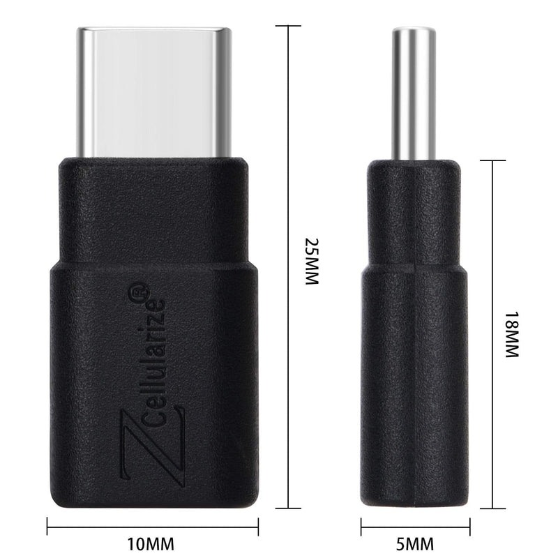[Australia - AusPower] - Cellularize USB C Extender Adapter (2 Pack) 3.2/40Gbps Short Dock Extension Type-C 8K@60Hz PD 100W Low Profile Type-C Male to Female Thunderbolt QC & Data Transfer for USB-C Devices 2 Pack 