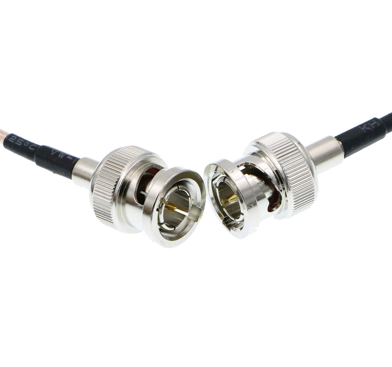 [Australia - AusPower] - Uonecn HD-SDI Video Cable RG179 BNC Male to Male 75ohm MegaFlex for Blackmagic HyperDeck Shuttle and BMCC BMPC Hyperdeck Cameras 24'' 60cm Double Straight BNC Pink 