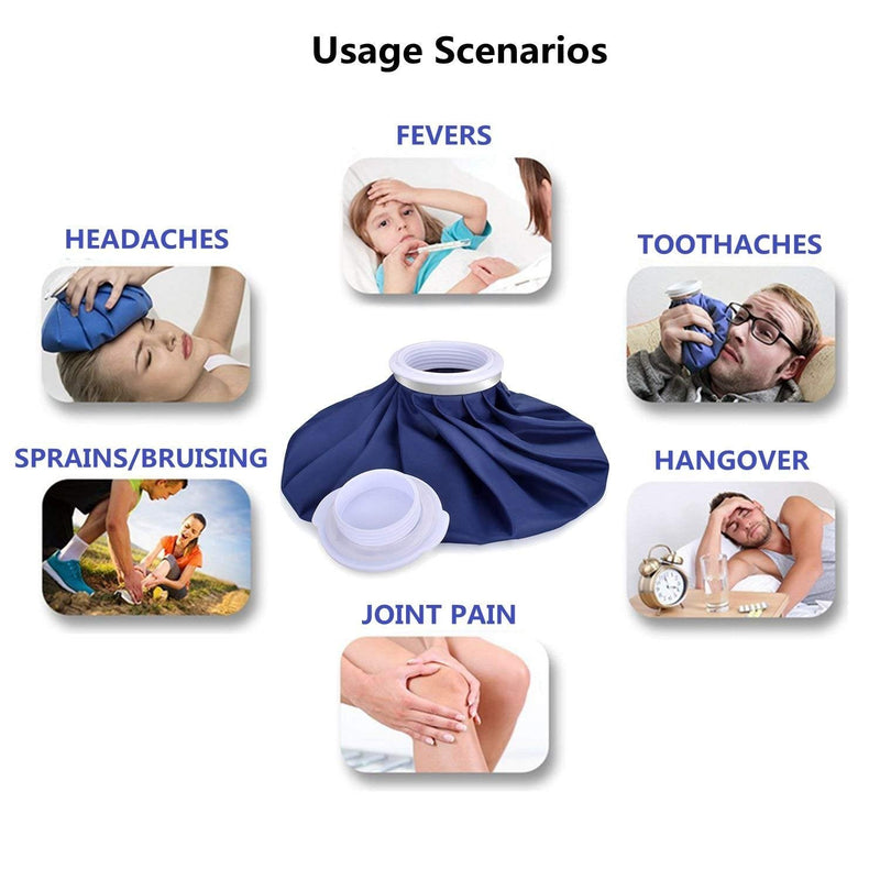 [Australia - AusPower] - Elitehood Ice Cold Pack Reusable Ice Bags Hot Water Bag for Injuries, Hot & Cold Therapy and Pain Relief with Elastic Breathable Support Wrap, 4-Pack, 3 Sizes (6"/9"/11"), (for Hot Therapy is 50-60℃) 